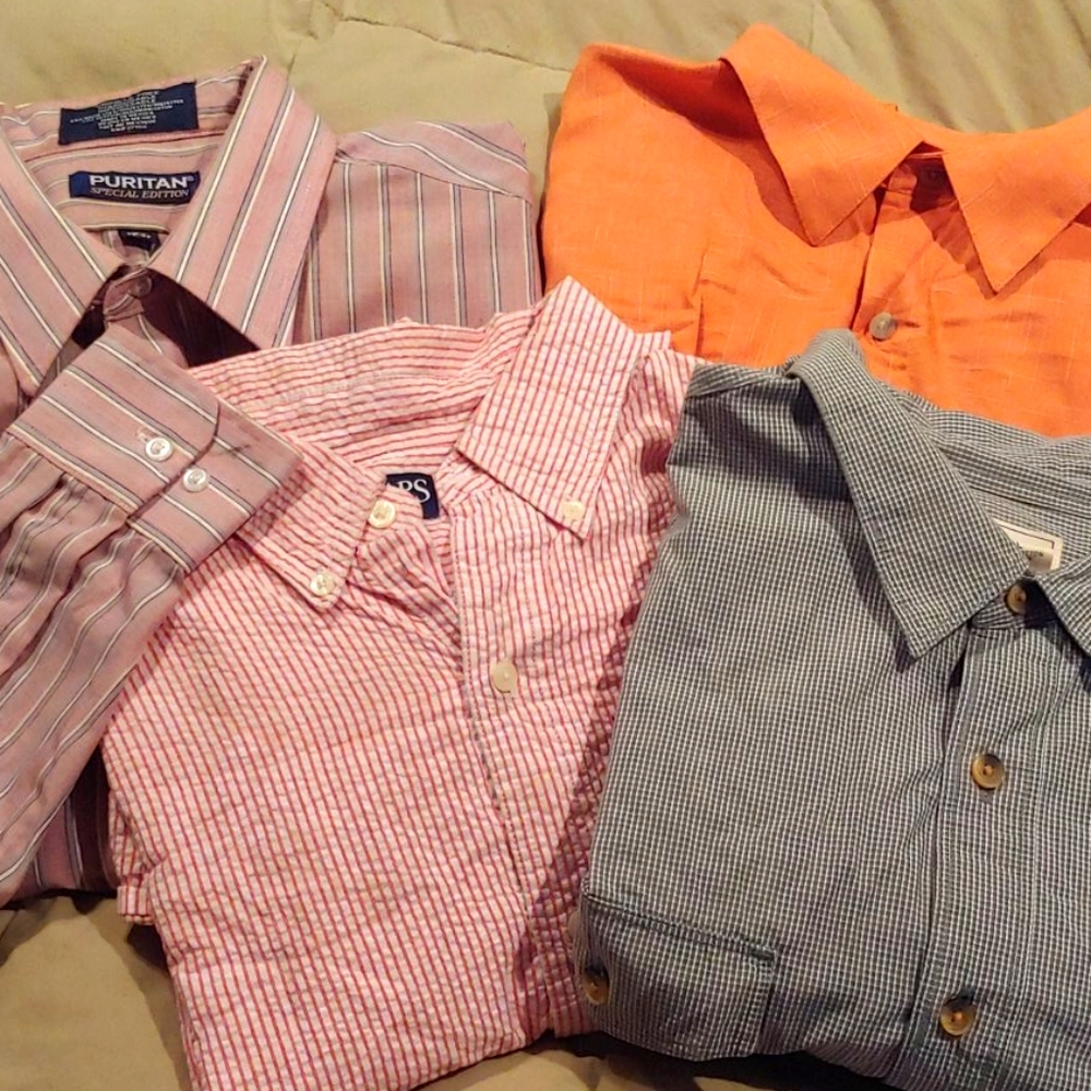 Men's shirt.. 1 L/S: 3/ SS